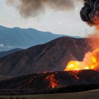 Пожар в горном лесном массиве :: Анатолий Клепешнёв