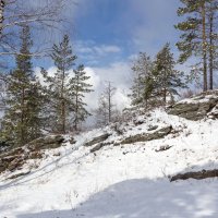 Ильменский хребет. Апрель. Миасс, Машгородок. :: Алексей Трухин