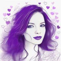 Фиолетовый Арт с сердечками :: Светлана Лапка