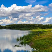 Рыбаки на озере (репортаж из поездок по области). :: Милешкин Владимир Алексеевич 