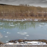 Ледоход в ноябре, река Томь, г.Кемерово :: Евгения Сихова