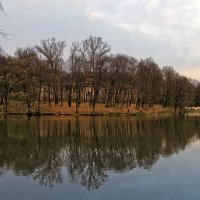 Вид на Померанцевую оранжерею с правого берега Верхнего Кузьминского пруда :: Сергей Мягченков