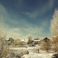 Замёрзшая деревенька :: Олег Сонин