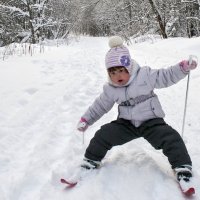 первые шаги на лыжах :: Сергей Компаниец