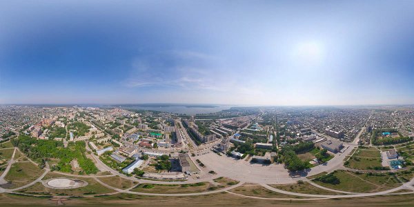 Бердск с вертолета - 3d виртуальная фото панорама