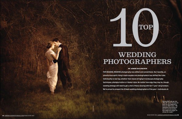 Топ-10 свадебных фотографов по версии журнала Американ Фото (American Photo)