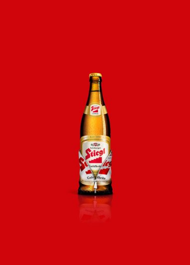 реклама пива с новой этикеткой Stiegl