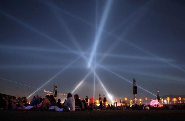 Лазерное шоу на Коачелла-2012, фото: David McNew