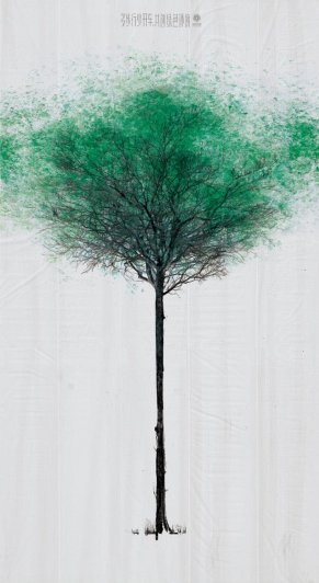 Китайские зеленые пешеходные "деревья" - №1