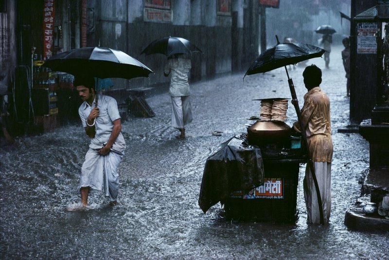 Муссон в Чандани Чоук, Дели, 1983