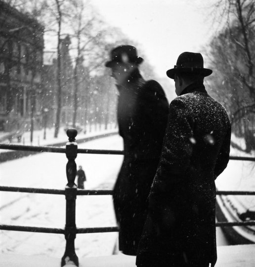 Зимний Амстердам, 1942 год. Фотограф Карел Блейзер.