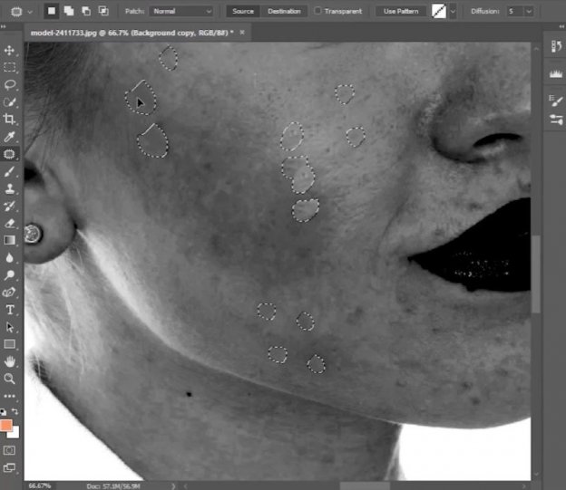 Как легко удалить пятна на коже в Photoshop - №4