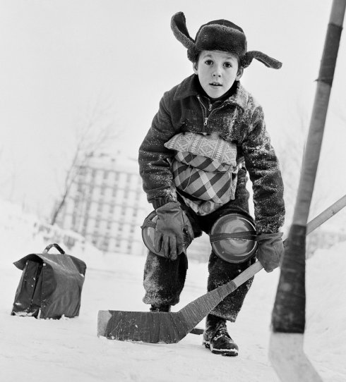 Вратарь, 1961 год. Фотограф Владимир Лагранж.