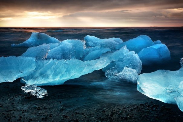 Ледниковая лагуна Екюльсаурлоун, Исландия.