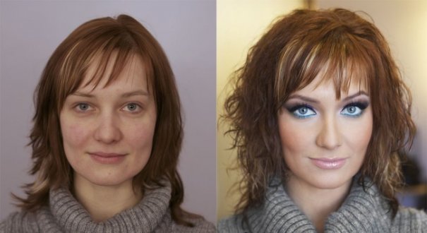 Красивые девушки до макияжа и после - №5