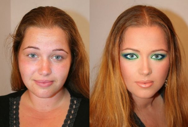 Красивые девушки до макияжа и после - №8