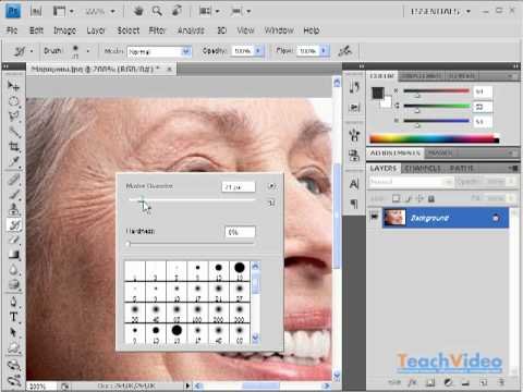 Удаление морщин в Photoshop