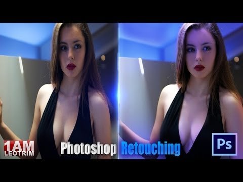 Обработка вечернего женского фото портрета в Фотошопе