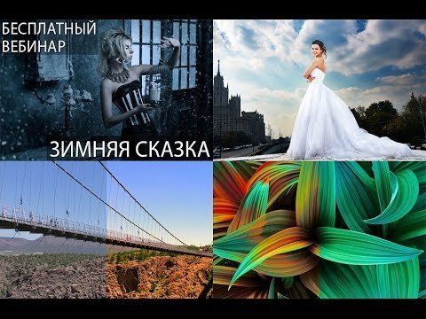 Вебинар Стива Ласмина "Зимняя сказка" по творческой обработке фото