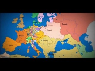 карта Европы за 1000 лет.