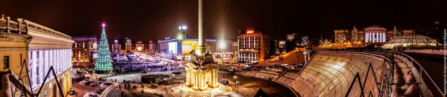 Панорама новогоднего Майдана в Киеве - Игорь Карпов