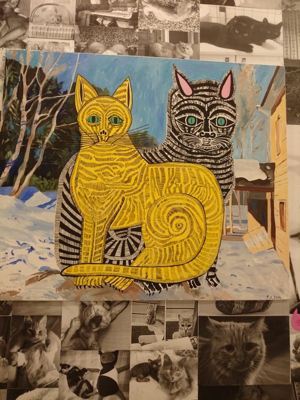 Картина Лебедева Славы "Мартовские коты" - Galina194701 Картина Лебедева Славы "Мартовские коты" - Galina194701