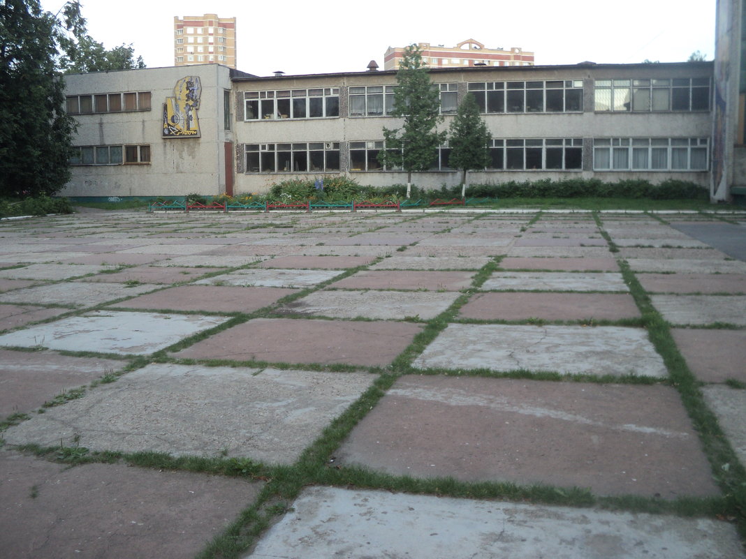 Школа - Лицей  № 42 в Подмосковном городе Люберцы и  раритетный асфальт ... - Ольга Кривых