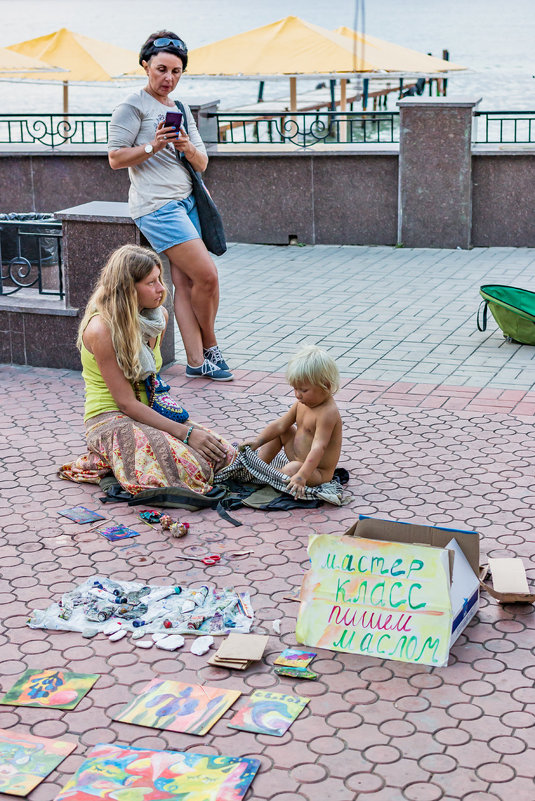 Крым. Коктебель. Мастер-класс на коктебельской набережной - Николай Ефремов