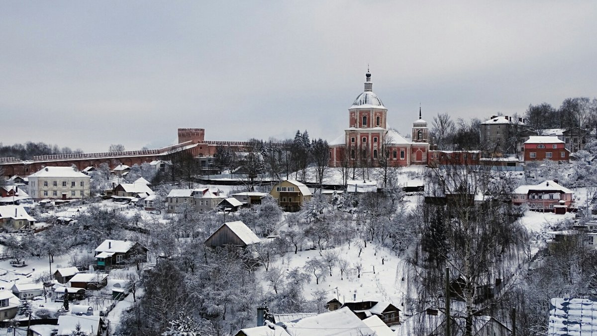 Зимний Смоленск(на переднем плане - церковь Георгия Победеносца, слева - башня "Орёл". - Милешкин Владимир Алексеевич Зимний Смоленск(на переднем плане - церковь Георгия Победеносца, слева - башня "Орёл". - Милешкин Владимир Алексеевич