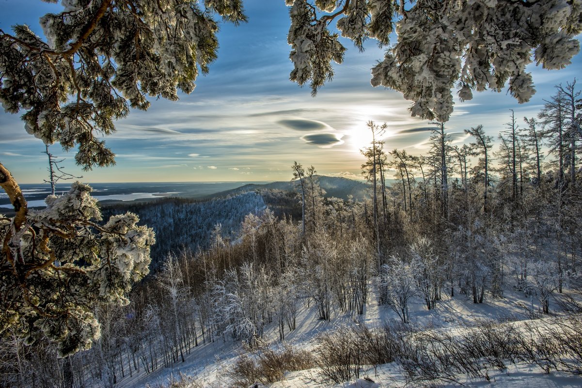 winter evening in the mountains - Dmitry Ozersky