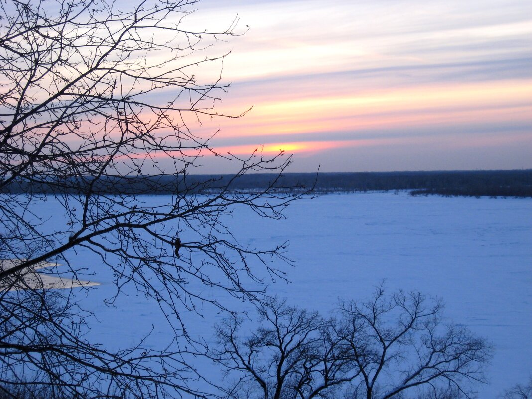 Зимний закат на Волге - Надежда 