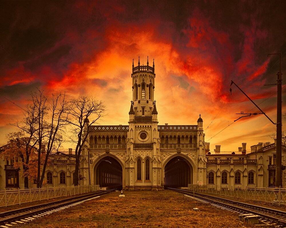 вокзал в Петергофе - ник. петрович земцов