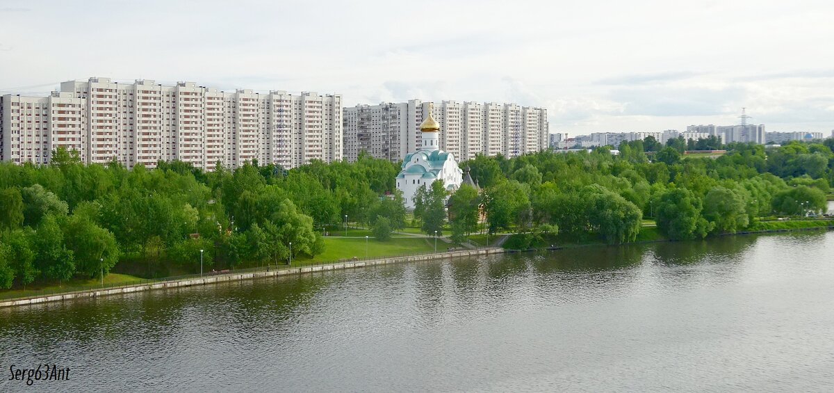 Вид на 1-й мкрн Братеево с Братеевского моста - Сергей Антонов