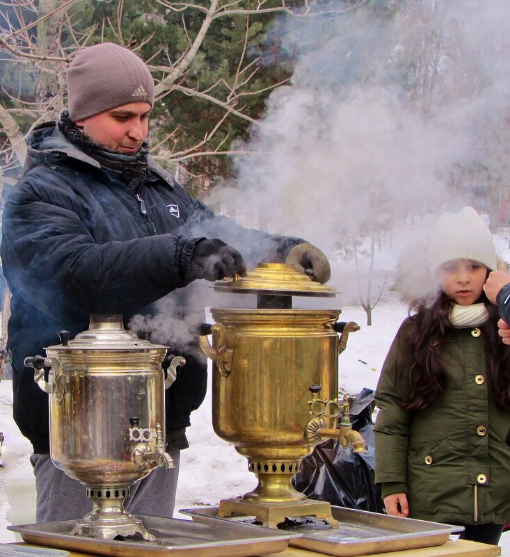 .. "бариста" на масленичных гуляниях в городском парке Мытищи.. - galalog galalog