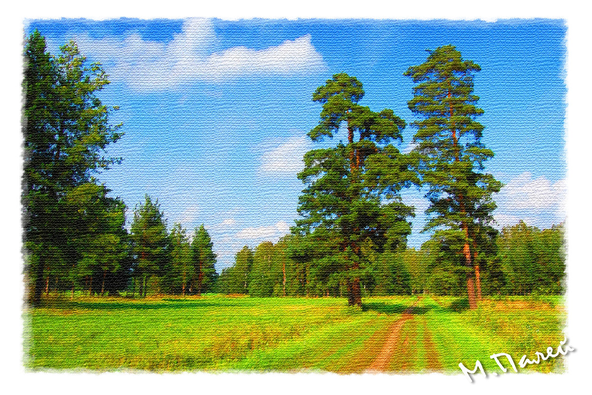 Имитация маслом по холсту в стиле Шишкина - Михаил Палей