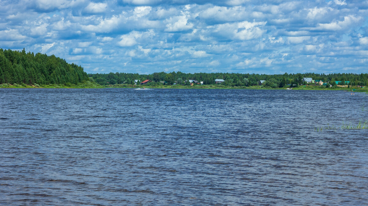 Ananyino village in the distance on the shore near the Kubena River on a July afternoon | 13 - Sergey Sonvar