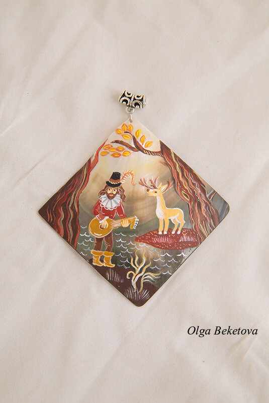 Кулон из черного перламутра "Трубадур" - Ольга Бекетова Кулон из черного перламутра "Трубадур" - Ольга Бекетова