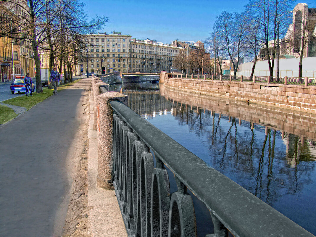 Санкт-Петербург. Пейзаж на реке Карповке - Стальбаум Юрий Санкт-Петербург. Пейзаж на реке Карповке - Стальбаум Юрий