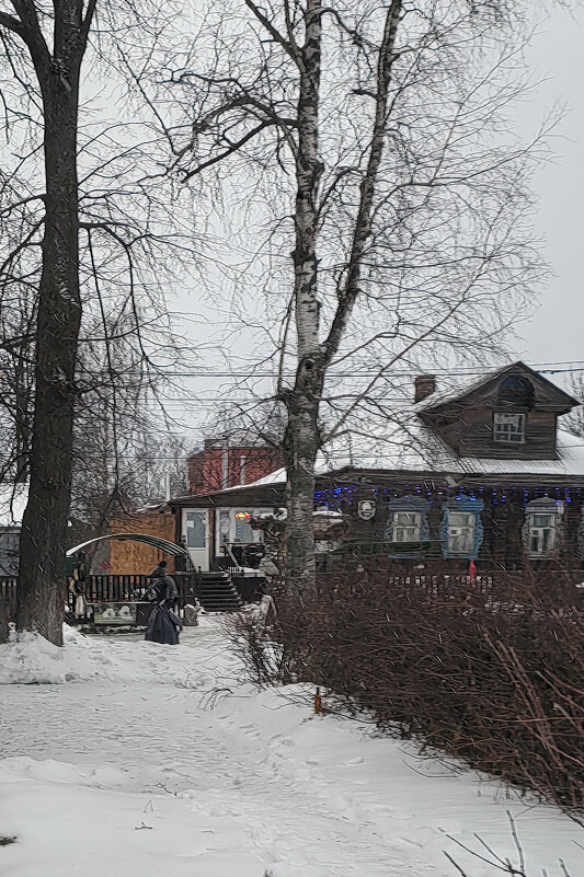 Мышкинский зимний пейзаж. Вид от Волги - Gen Мышкинский зимний пейзаж. Вид от Волги - Gen