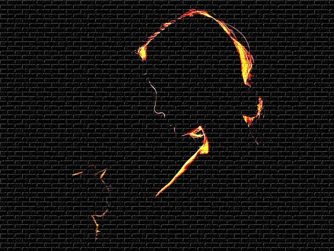 Давай  помолчим  ( графити на  стене) - Е.М. ***