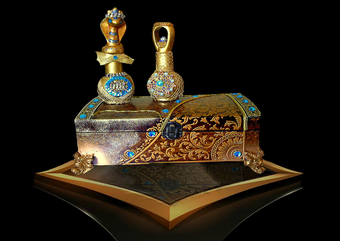 Флаконы для духов и шкатулка ( авторская работа) - Е.М. *** Флаконы для духов и шкатулка ( авторская работа) - Е.М. ***