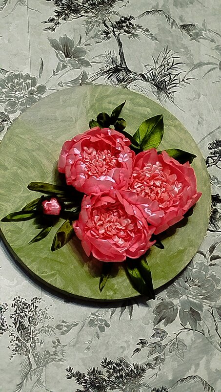Пионы вышивка лентами - Татьяна Евдокимова