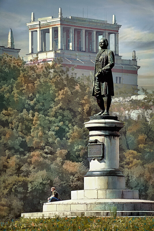 Москва. Памятник  М. В. Ломоносову. - В и т а л и й .... Л а б з о'в