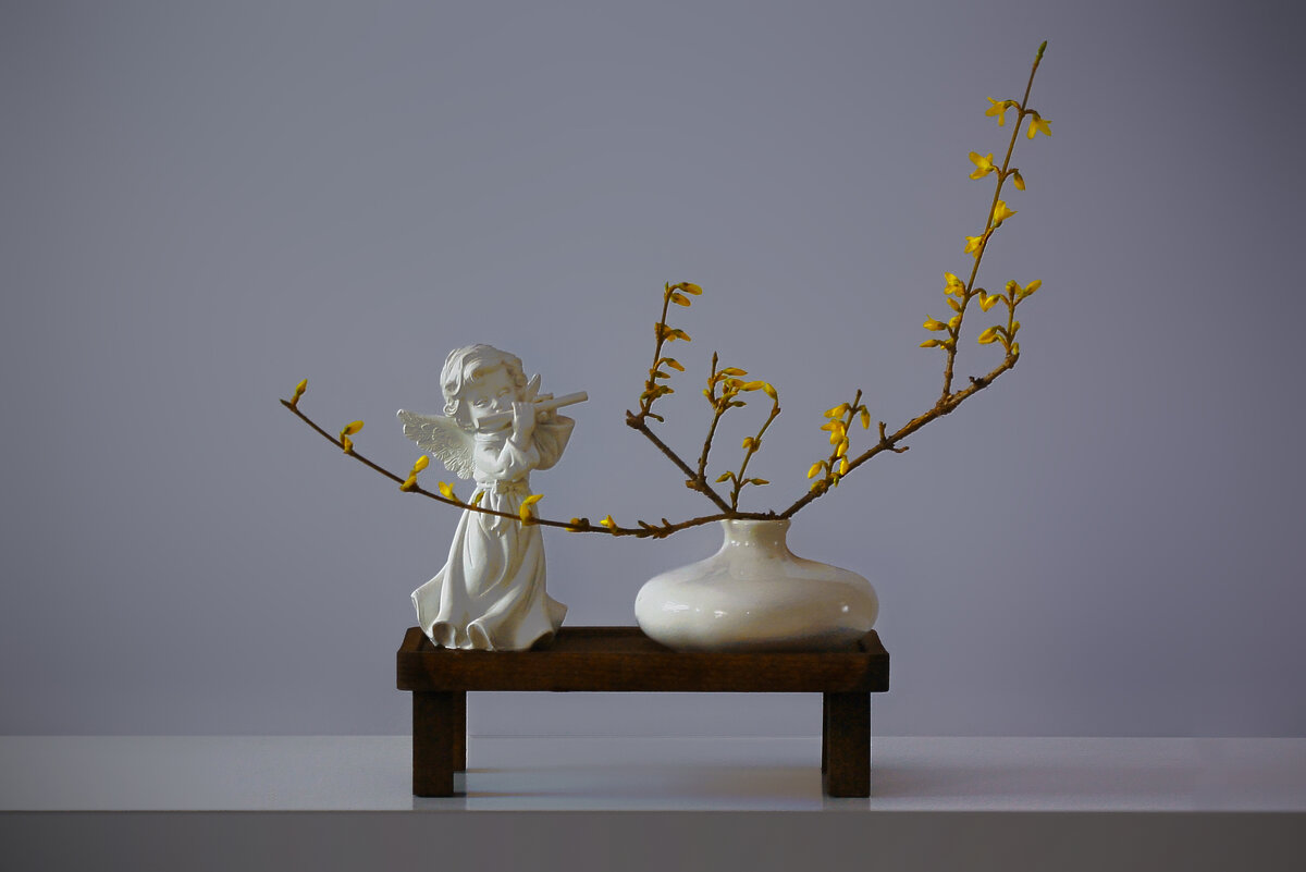 Икебана с форзицией - Olenka Икебана с форзицией - Olenka