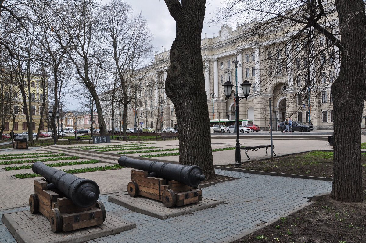 Вид из Петровского сквере на проспект Революции и здание ЮВЖД - Татьяна Машошина