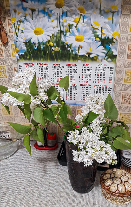 Весенний бело-сиреневый натюрморт - Варвара 