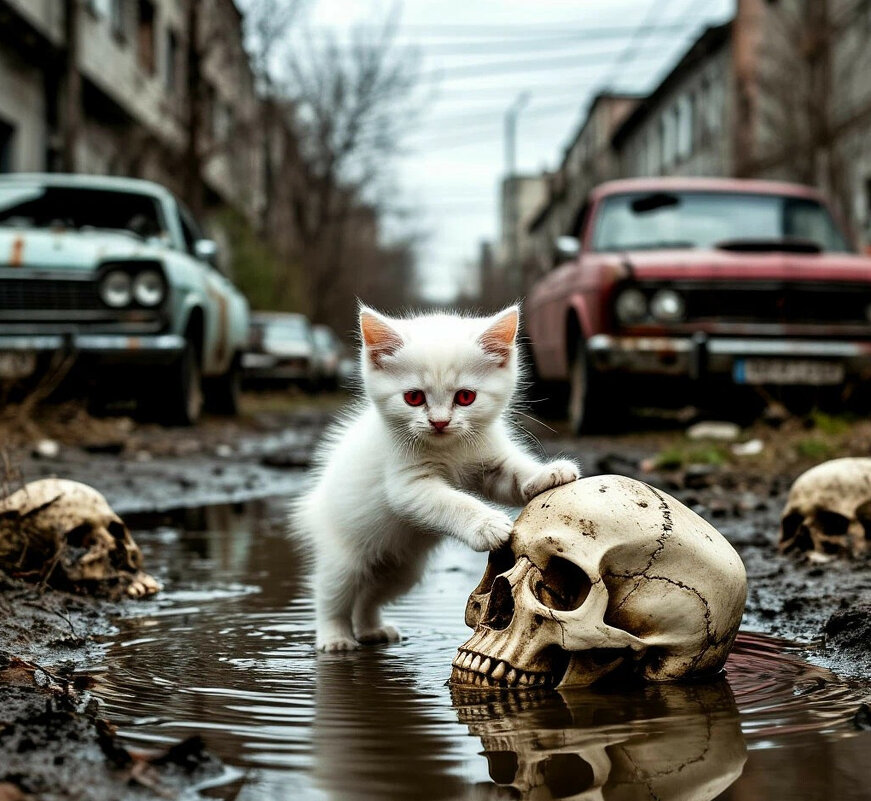 Одинокий котенок. - Сергей Сергеев