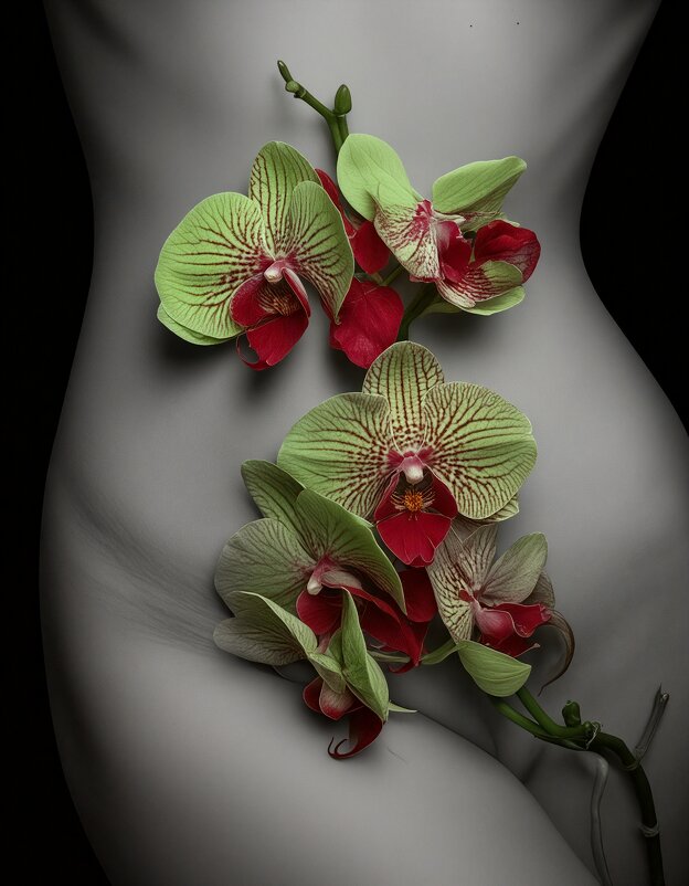 Женская фигура с орхидеей 2 - дмитрий мякин Женская фигура с орхидеей 2 - дмитрий мякин