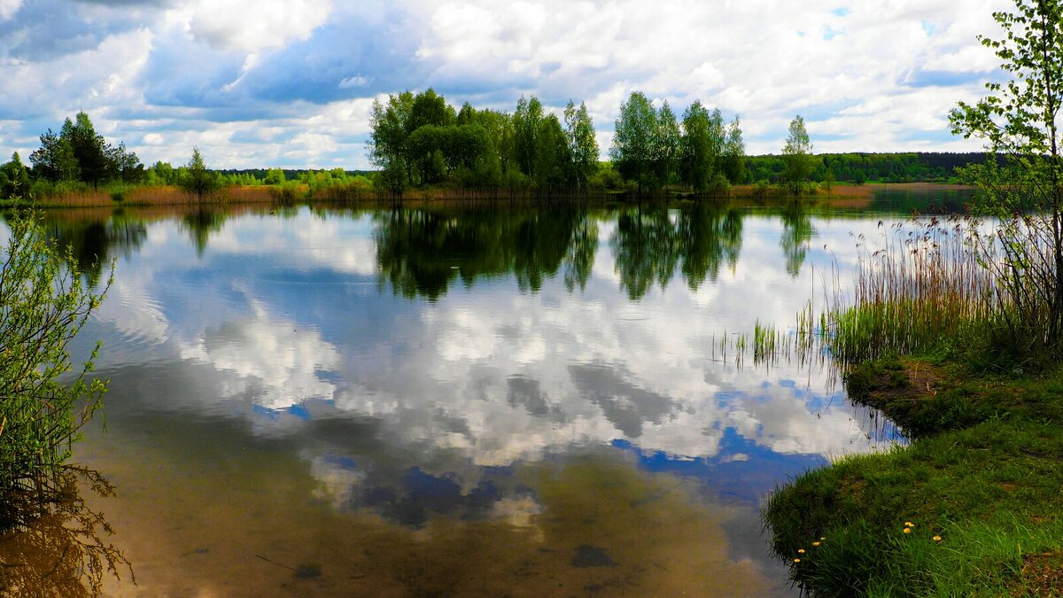 Пейзаж с озером - Милешкин Владимир Алексеевич Пейзаж с озером - Милешкин Владимир Алексеевич