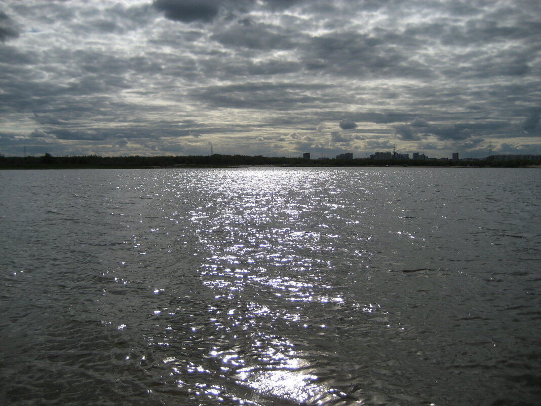 Вид на город через городскую протоку - Anna Ivanova Вид на город через городскую протоку - Anna Ivanova